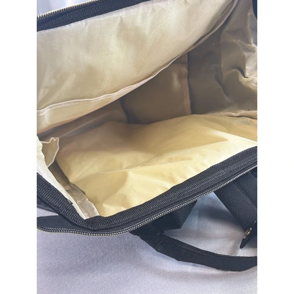 Mickey Mouse Diaper Bag Backpack Black Red Gold Zip Living Traveling Share Baby